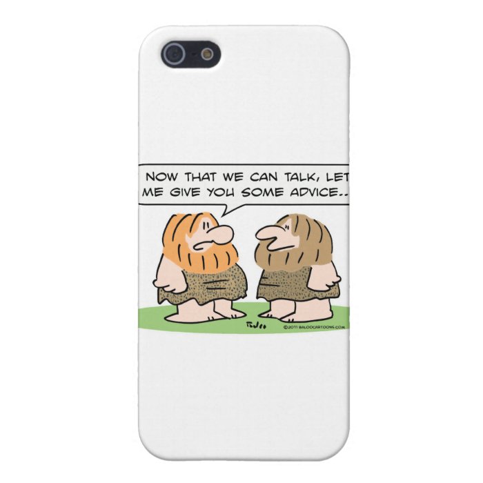 caveman learns to talk, gives advice cases for iPhone 5