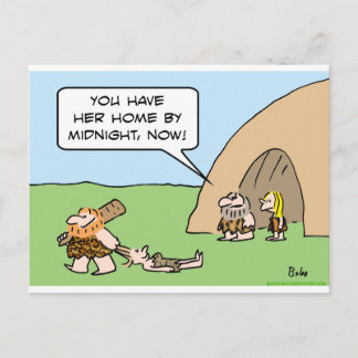 caveman midnight drag hair dating postcard