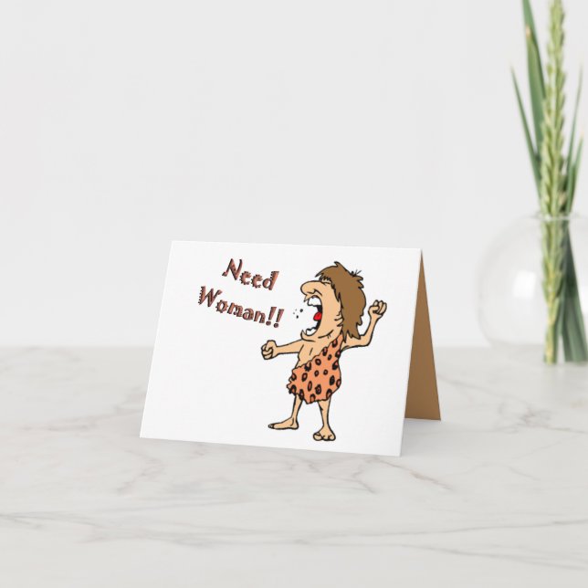 Caveman Note Card (Front)