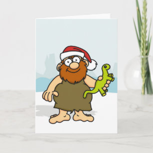 Caveman Santa Card