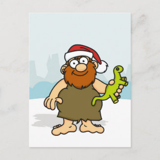 Caveman Santa Postcard