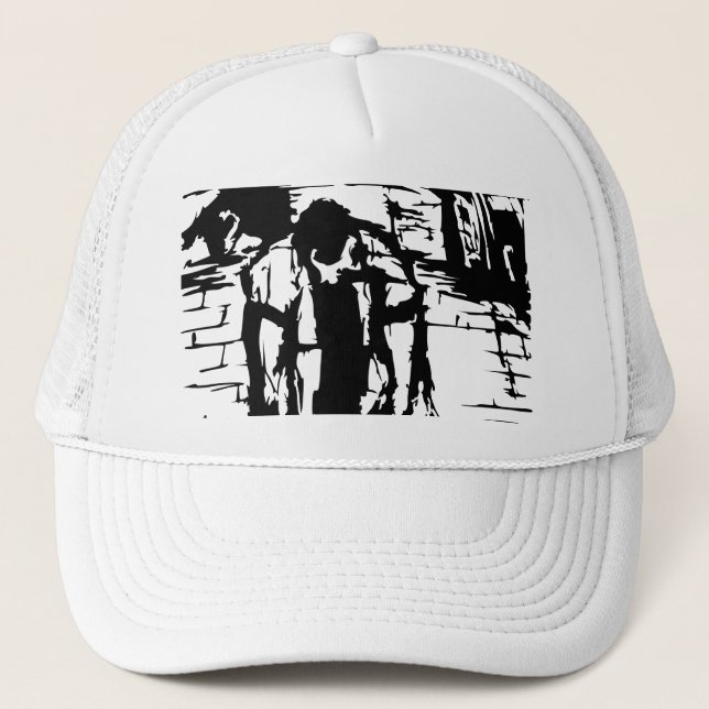 CAVEMAN THEORY SVG TRUCKER HAT (Front)