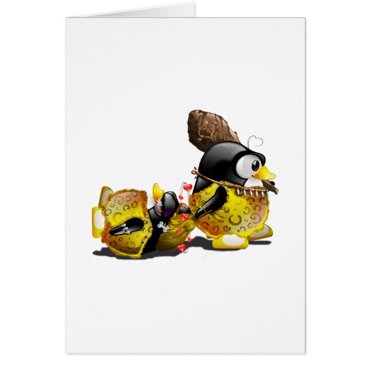 Caveman Tux in Love Cards (Front)
