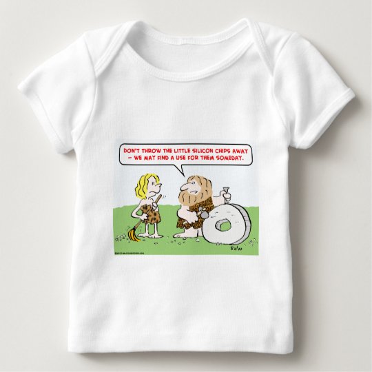 caveman wheel silicon chips baby T-Shirt