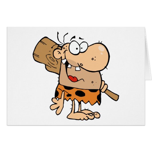 Caveman With Club Cards (Front Horizontal)
