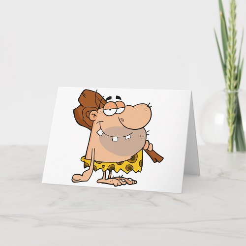 Caveman With Club Greeting Cards