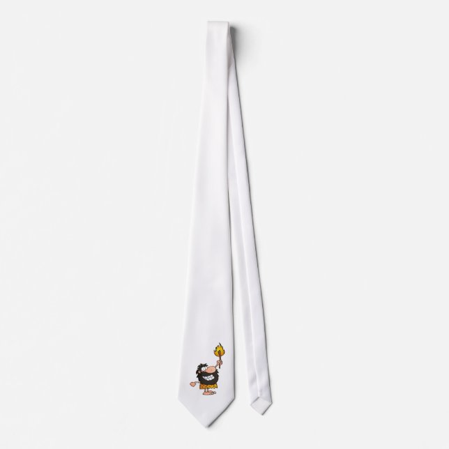 Caveman with Torch Neck Tie (Front)