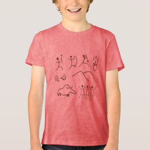 Cavemen drawings in spanish humor Tri-Blend shirt