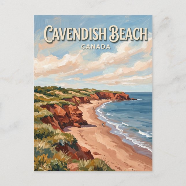 Cavendish Beach Canada Postcard (Front)