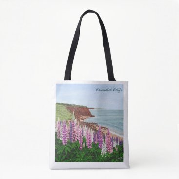 Cavendish Cliffs and Spring Lupins Tote Bag Cavendish Cliffs and Spring Lupins Tote Bag