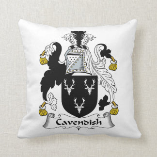 Cavendish Family Crest Throw Pillow