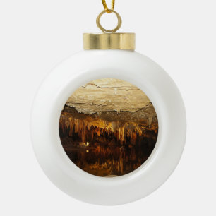 Cavern Lake Ceramic Ball Christmas Ornament