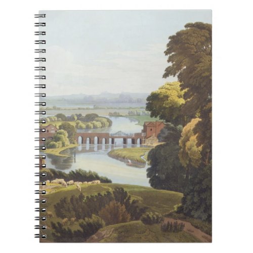 Caversham Bridge near Reading engraved by Robert Notebook