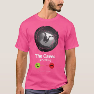 Caves Are Calling Cave Diving Ocean Freediving Div T-Shirt
