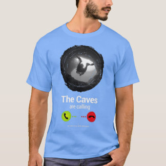 Caves are calling Cave Diving Ocean Freediving Div T-Shirt