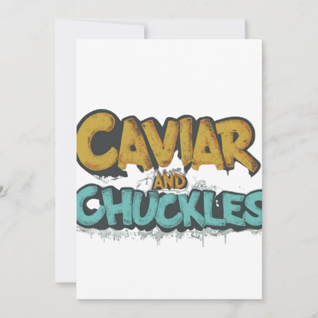 Caviar and Chuckles"  Invitation (Front)