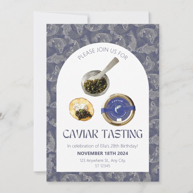 Caviar Tasting Party Invitation (Front)