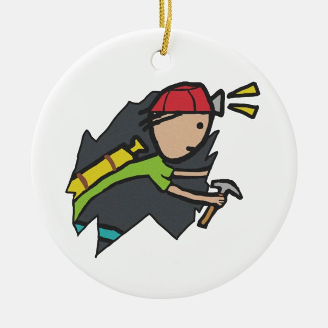 Caving and Spelunking Ceramic Ornament (Front)