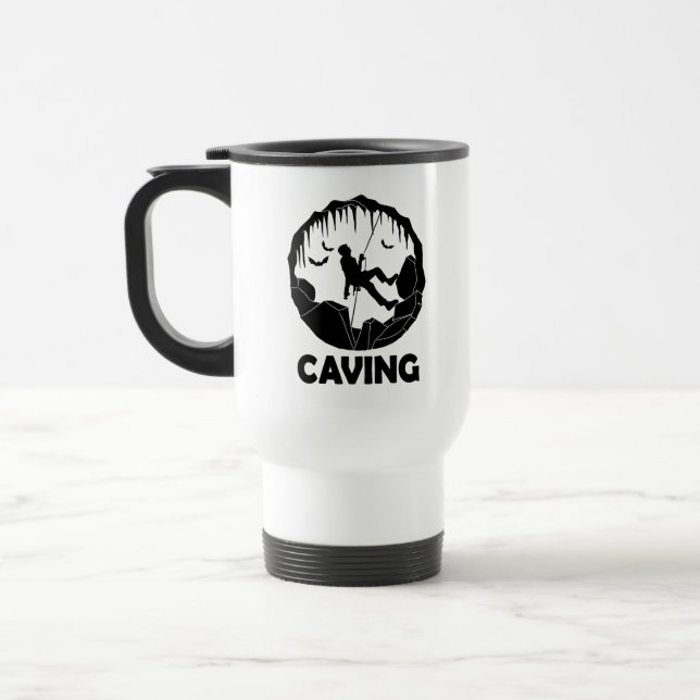 Caving - Cave Spelunking Speleology Travel Mug (Left)