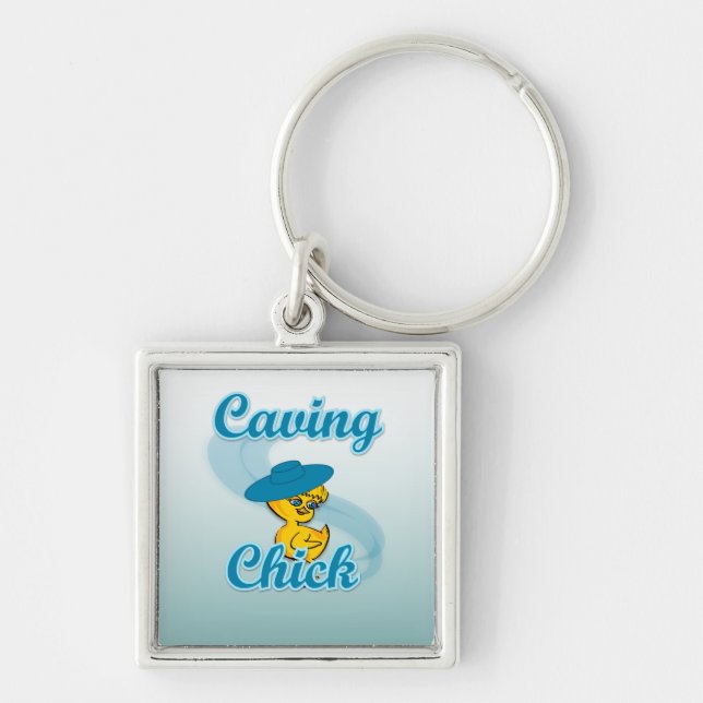 Caving Chick #3 Keychain (Front)