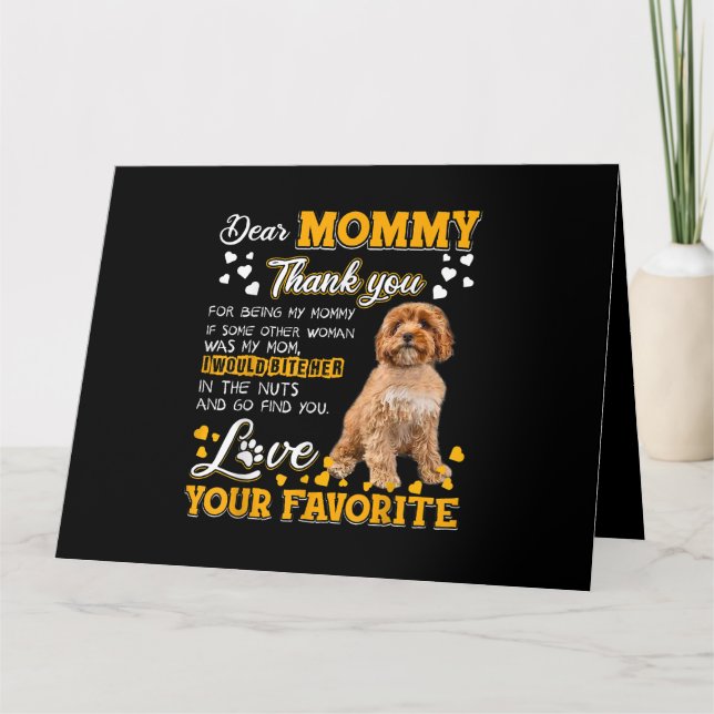 Cavoodle Dear Mommy Thank You For Being My Mommy Card (Front)