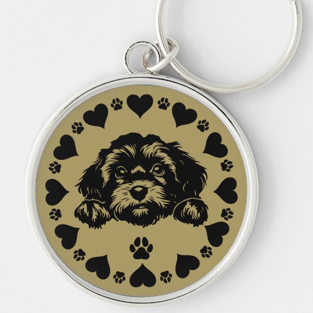 Cavoodle Dog Owner Keychain (Front)