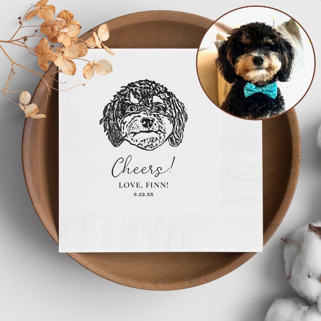 Cavoodle Dog Personalized Cheers Napkins (Creator Uploaded)