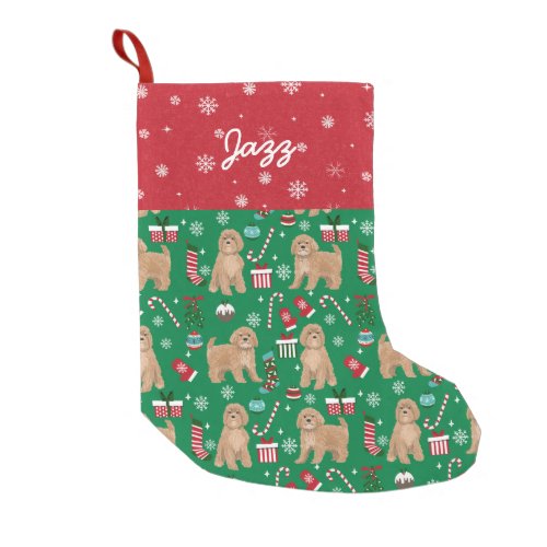 Cavoodle dog stocking cavapoo dog small christmas stocking