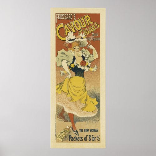 Cavour Cigars Vintage French Poster