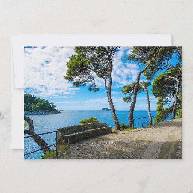 Cavtat, Croatia picturesque photograph, Card (Front)