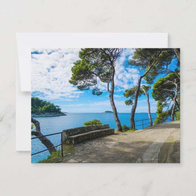 Cavtat, Croatia picturesque photograph, Card (Front)