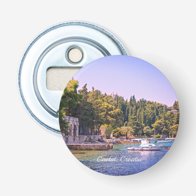 Cavtat, Croatia View of Beach Bottle Opener (Front)