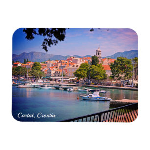 Cavtat, Croatia view of the Town Holiday Postcard Magnet