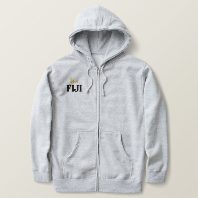 cavu divi fiji embroided mens hoodie (Design Front)