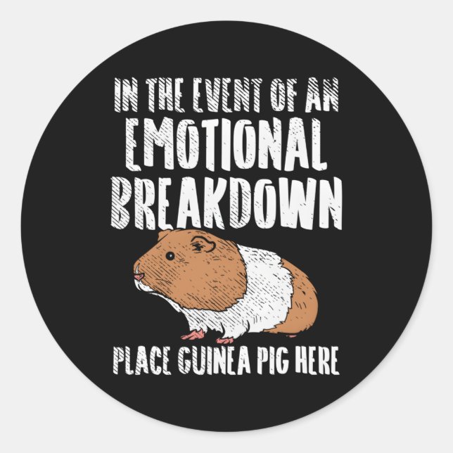 Cavy Guinea Pig Classic Round Sticker (Front)