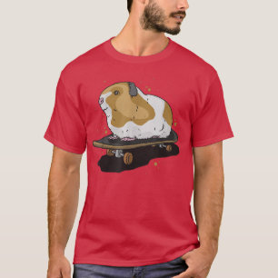 Cavy on skateboard skateboarding T-Shirt