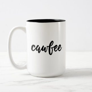 Cawfee Two-Tone Coffee Mug