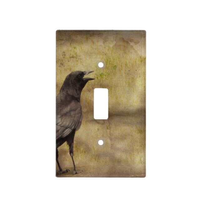 Cawing Crow Light Switch Cover (Front)