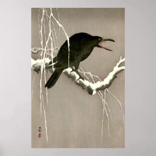 Cawing Crow Shoson Ohara 1930 Poster