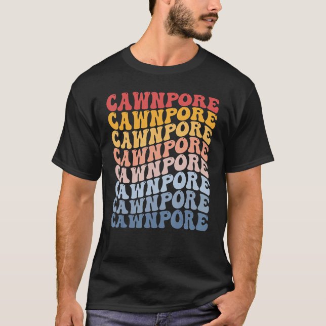Cawnpore City Groovy Retro T-Shirt (Front)