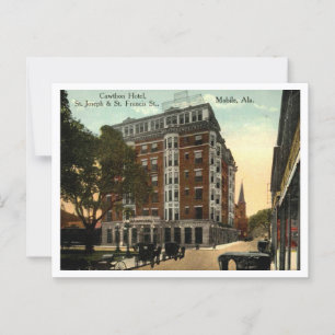 Cawthon Hotel, Mobile AL 1910s Vintage Postcard