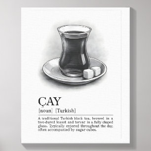 ÇAY – Turkish Tea Definition Wall Art Canvas Photo Tile