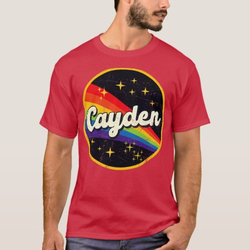 Cayden Rainbow In Space Vintage GrungeStyle T_Shirt