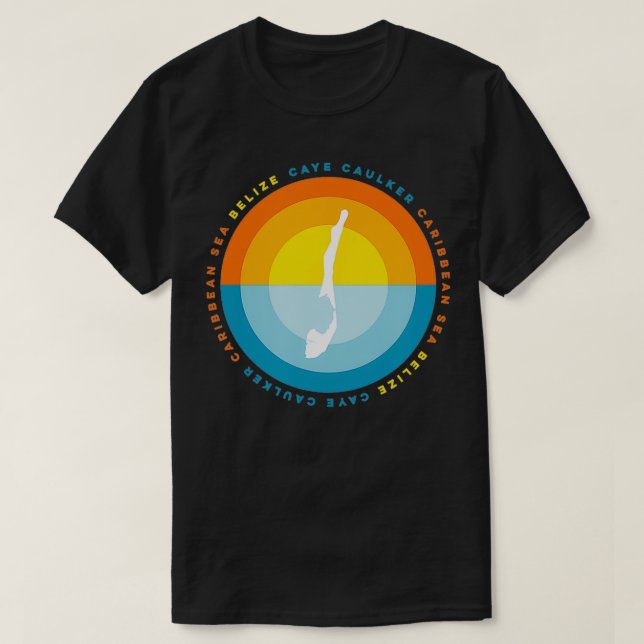 Caye Caulker Belize Graphic Sunset T  T-Shirt (Design Front)