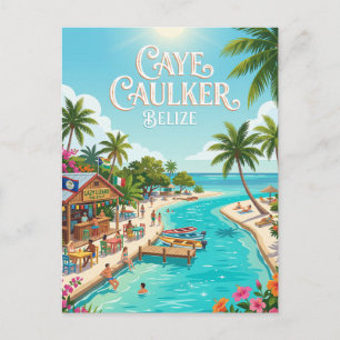 Caye Caulker Village Belize Postcard