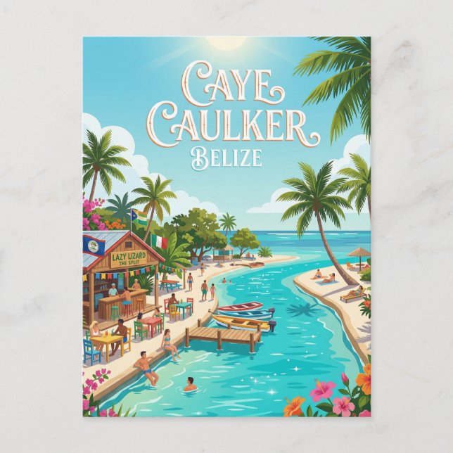 Caye Caulker Village Belize Postcard (Front)