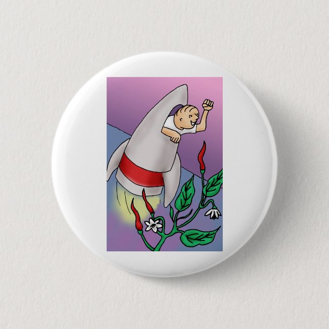 Cayenne Flower Essence Pinback Button (Front)