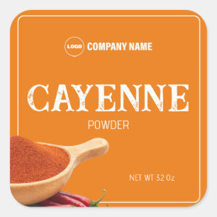 Cayenne Spice Custom Label Sticker