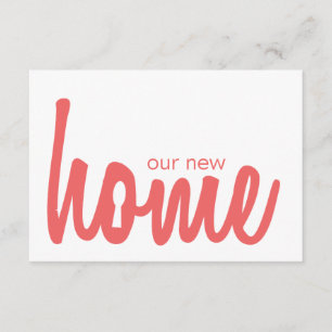 Cayenne & White Home Key Lock Housewarming Invite