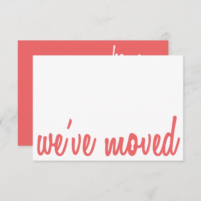 Cayenne & White We've Moved Housewarming Invite (Front/Back)